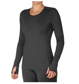 HOT CHILLYS Women's Micro-Elite Chamois Crewneck Shirt Medium Black NWT